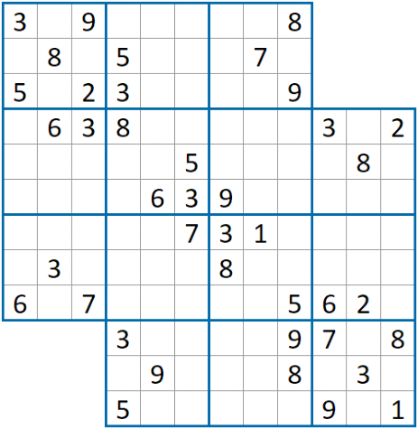 Sudoku Doppio 4 Settori Condivisi
