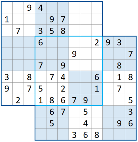 Sudoku Doppio 4 Settori Condivisi